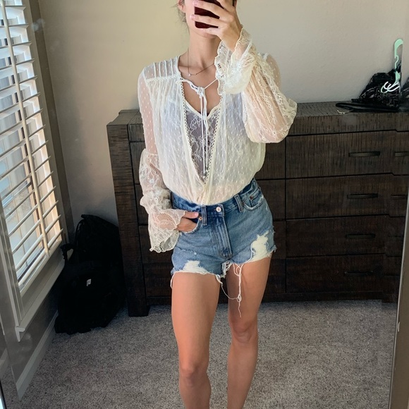 Free People Tops - Free People XS Lace Blouse